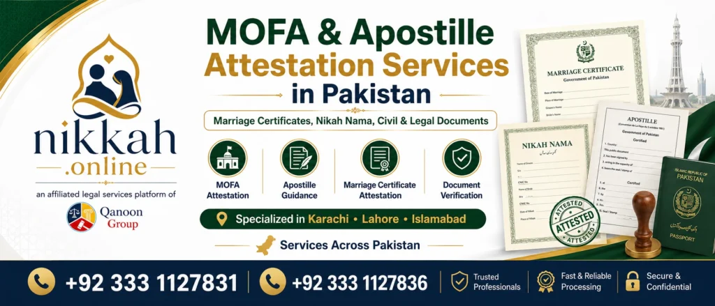 MOFA document attestation in Pakistan for overseas use