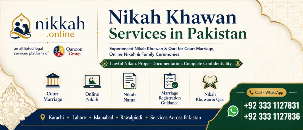 Experienced Nikah Khawan and Qari conducting Nikah in Pakistan
